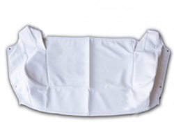 Kalechecover Peugeot 205 i hvid kunstlæder, til når kalechen er nede....